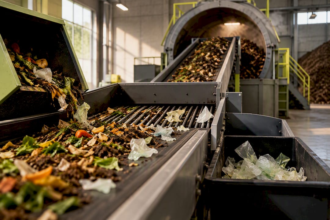 Municipal organics sorting and compost rejection pathways