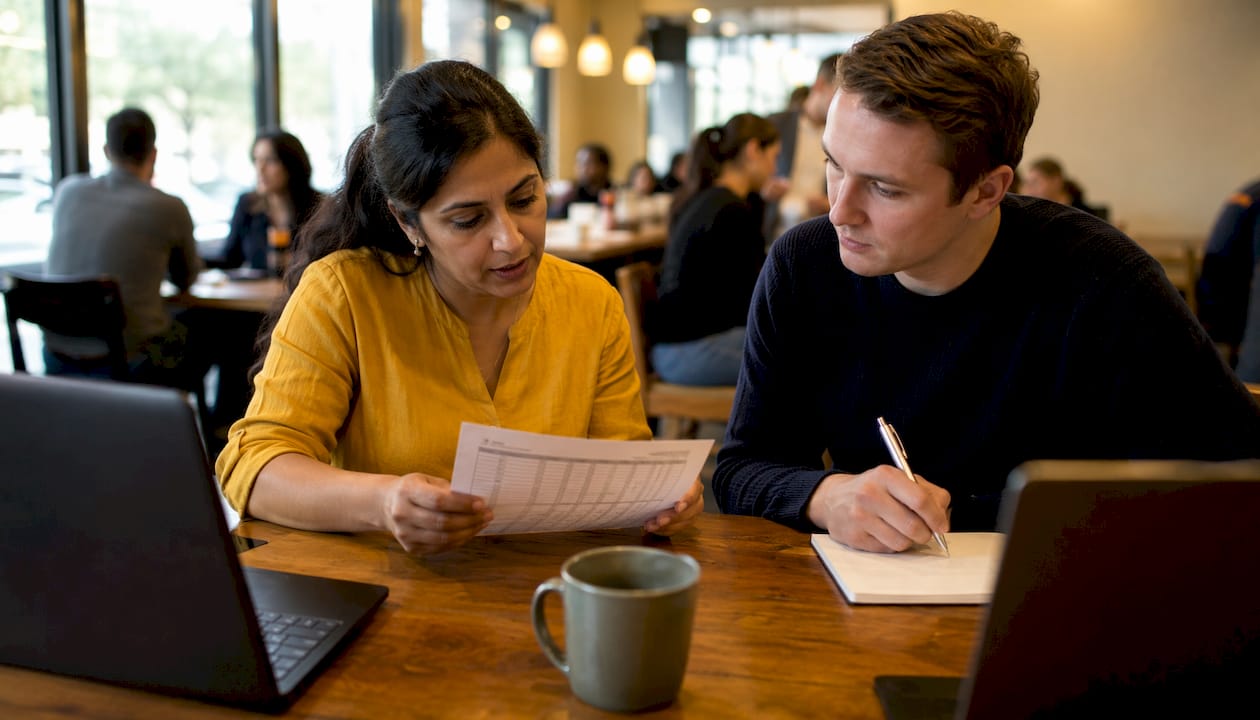 Business owner discussing SBA loan repayment terms