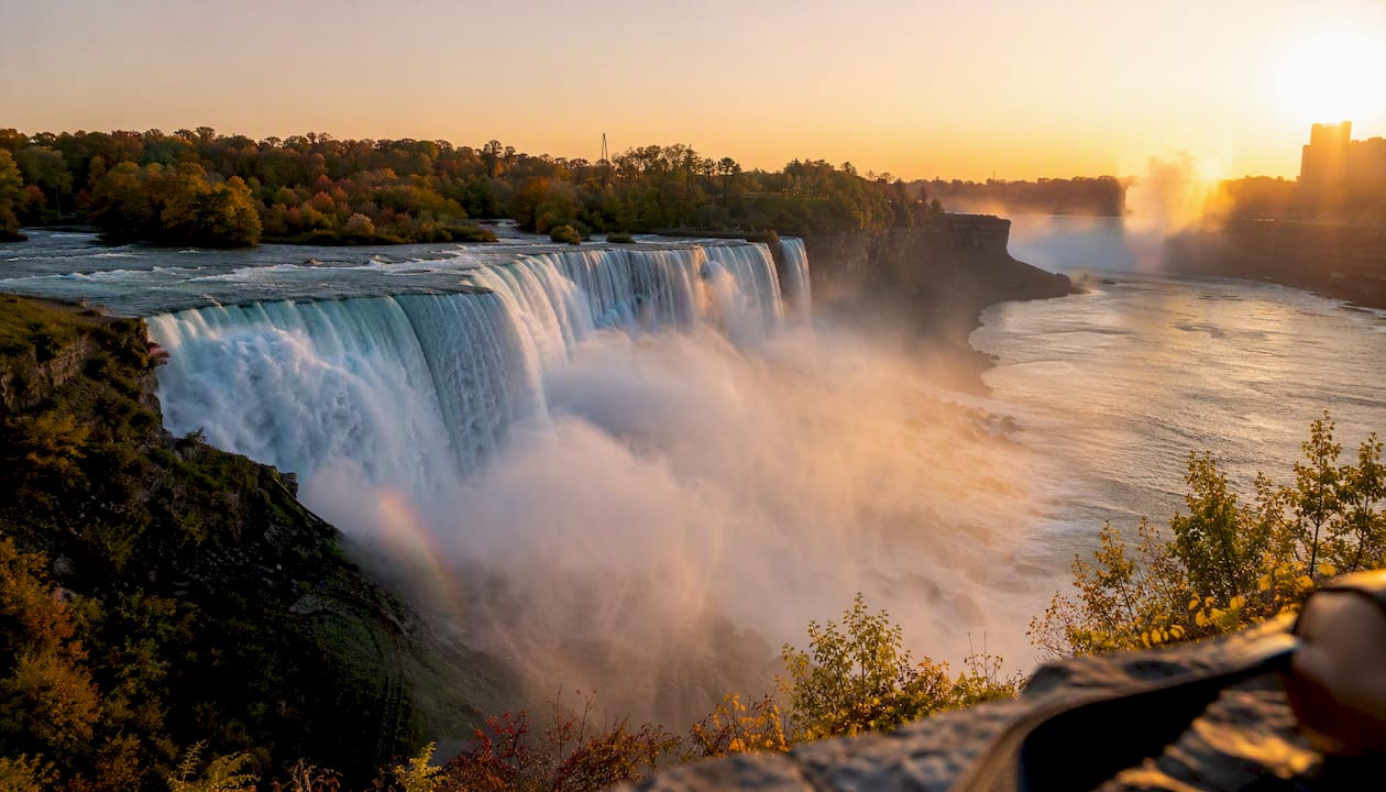 Powerful cascading water at Niagara Falls