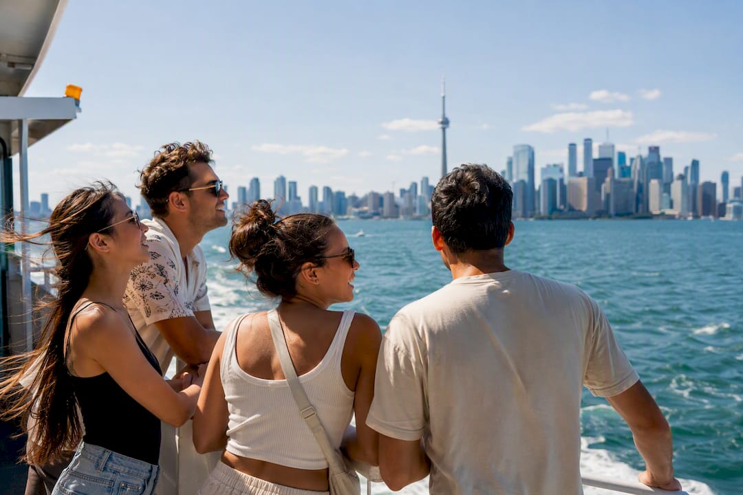 View from ferry to Toronto Islands and downtown