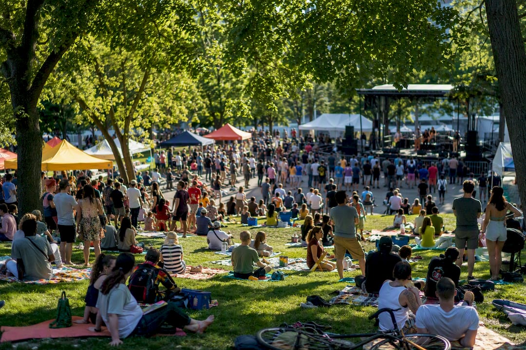 Daytime music festival in Toronto park