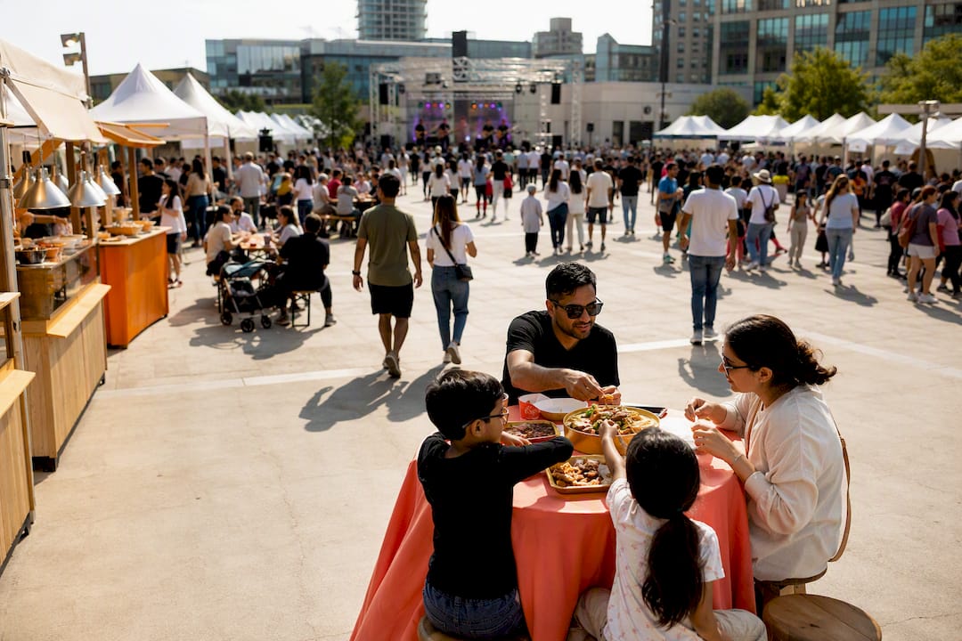 Families enjoying a Mississauga outdoor festival