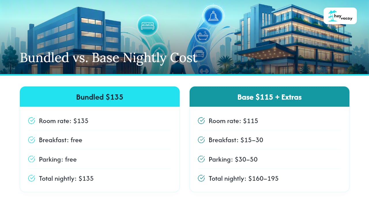 Room rate versus bundled trip costs