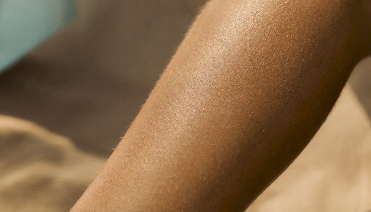 Close-up of skin texture and pores