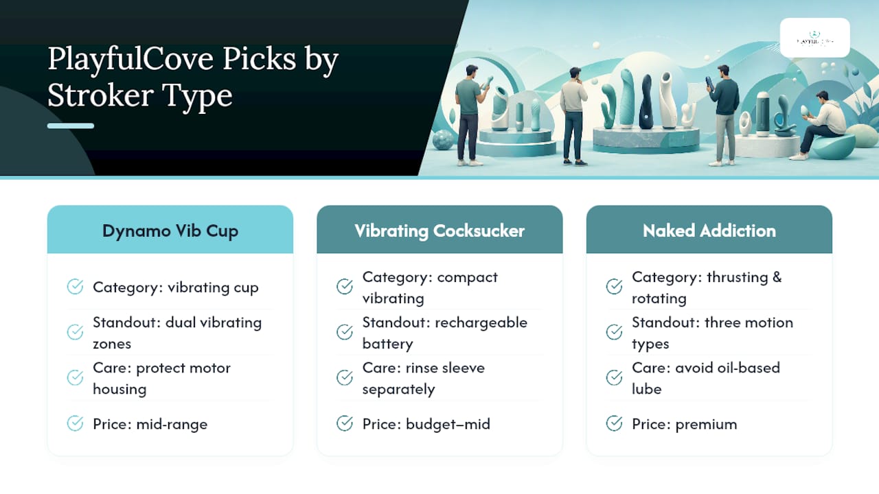 PlayfulCove Picks Mapped to Each Stroker Type — overview diagram