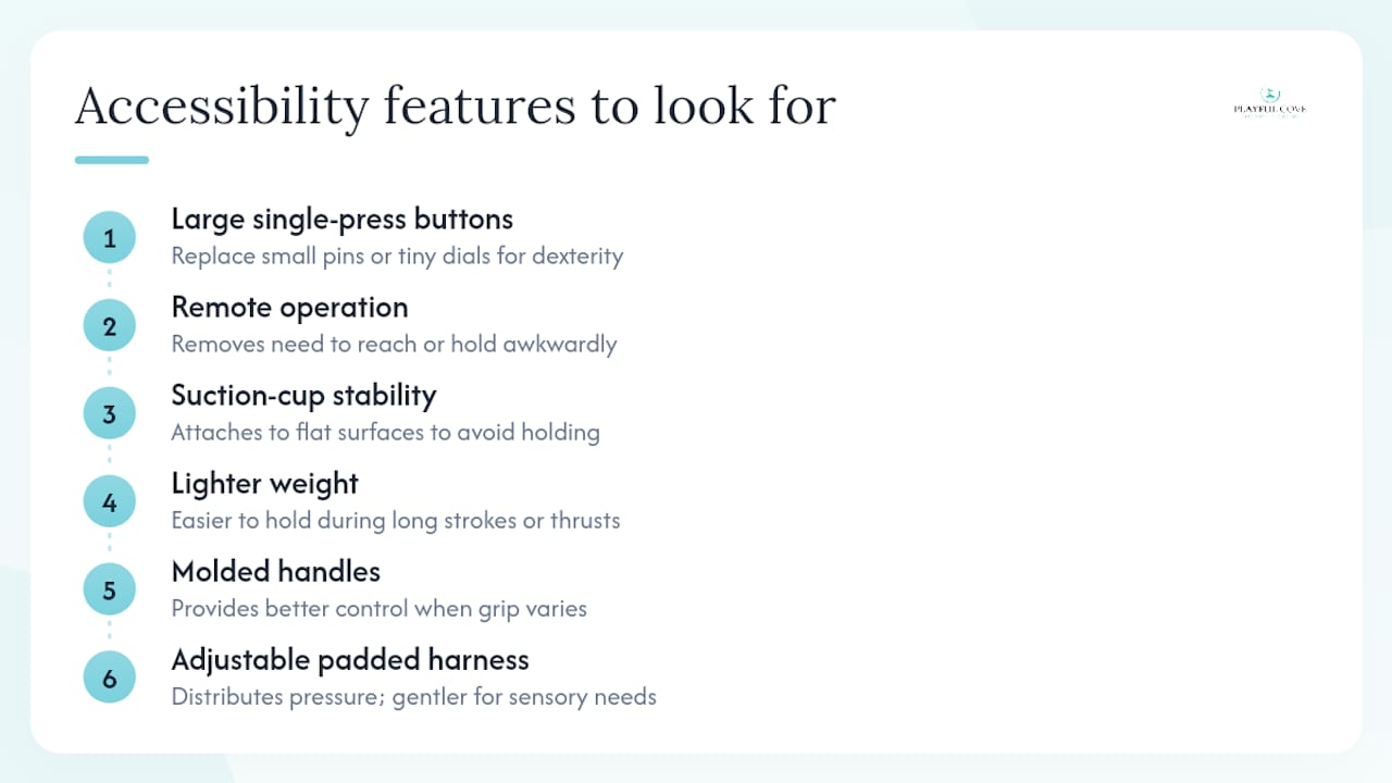 Accessible intimate toy design considerations