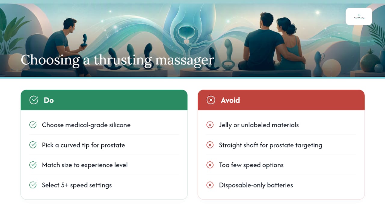 How to Choose a Thrusting Prostate Massager: A Buying Checklist — overview diagram