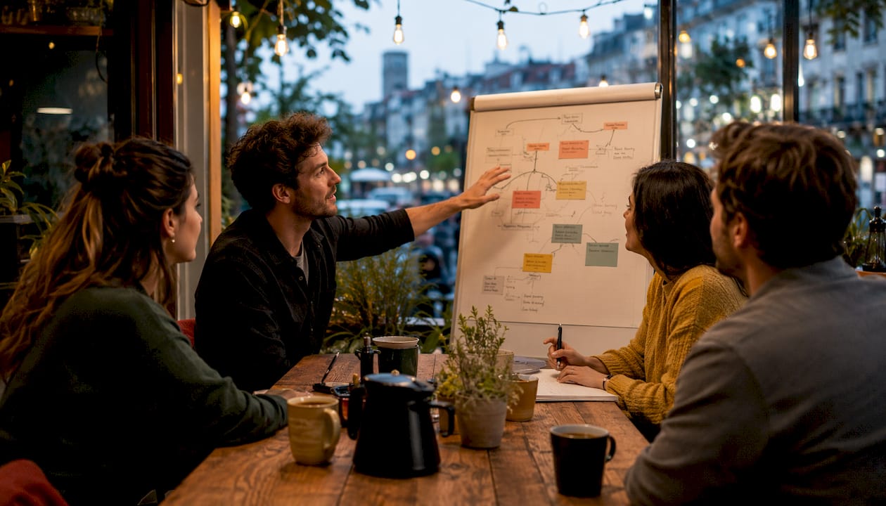 Team designing early bird offer pricing strategy
