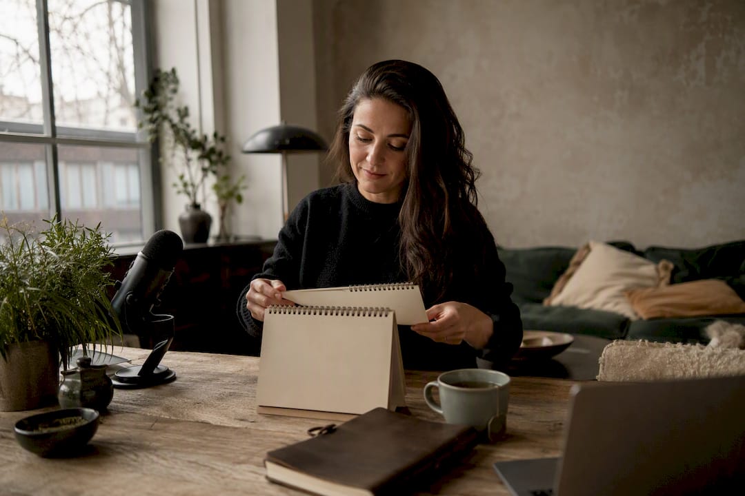 Content creator preparing program materials