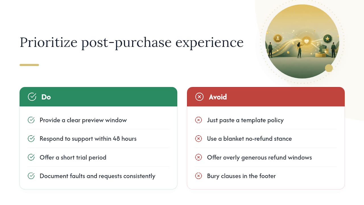 Why the Standard Refund Advice Sells Creators Short — overview diagram