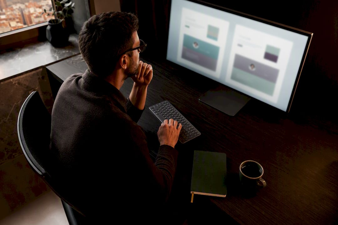 Creator reviewing sales page variants