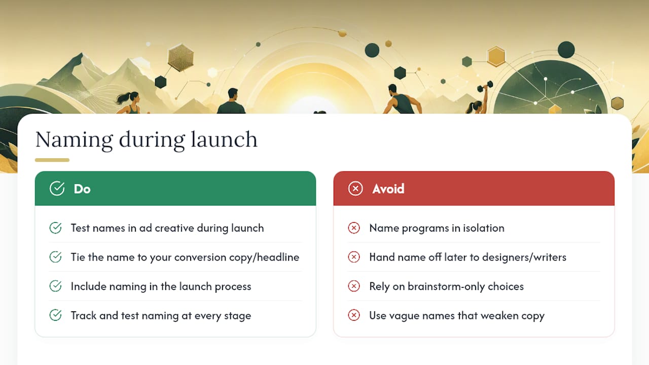 Naming Is Part of the Launch, Not a Separate Step — overview diagram
