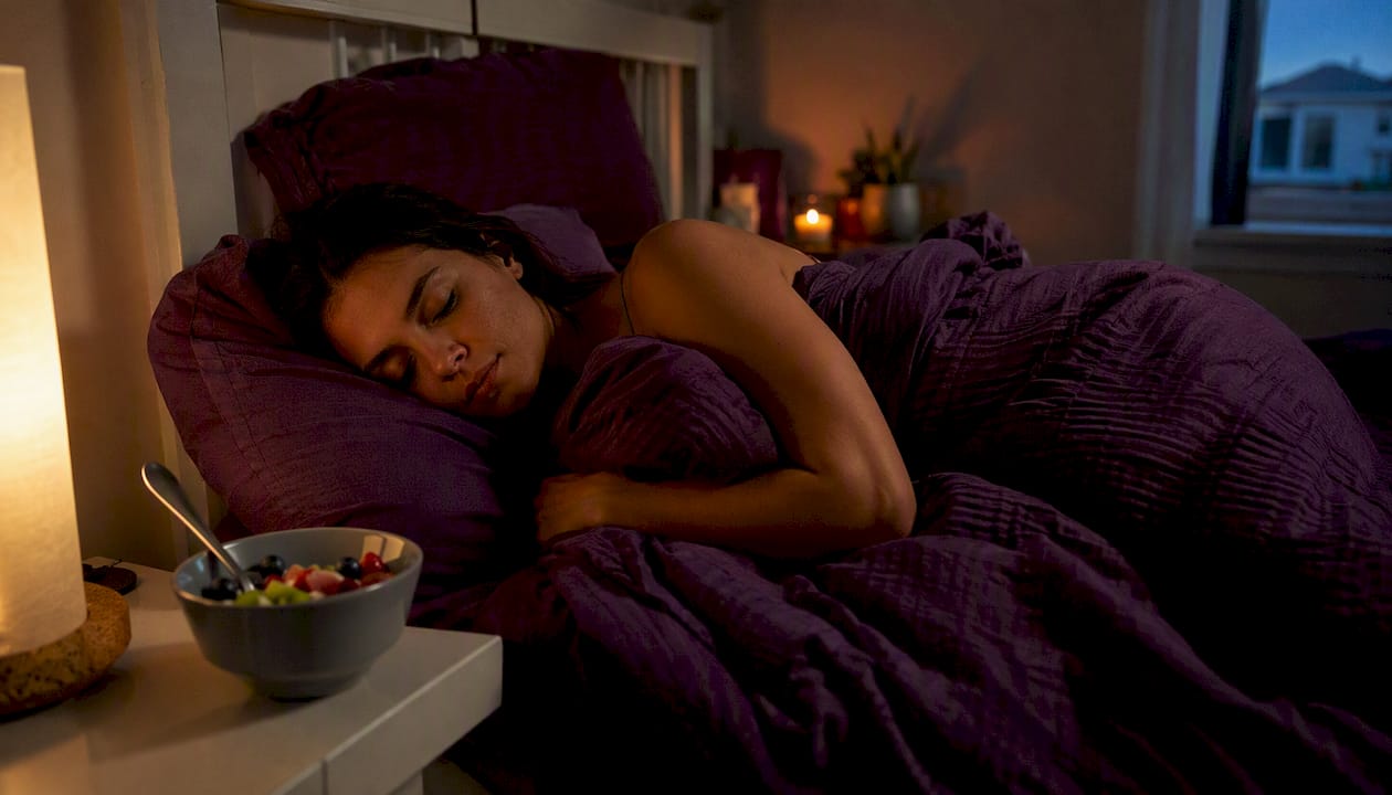 Person sleeping for muscle recovery