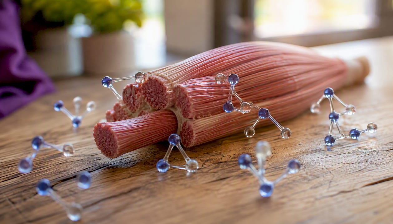 Skeletal muscle model with nitrogen molecules