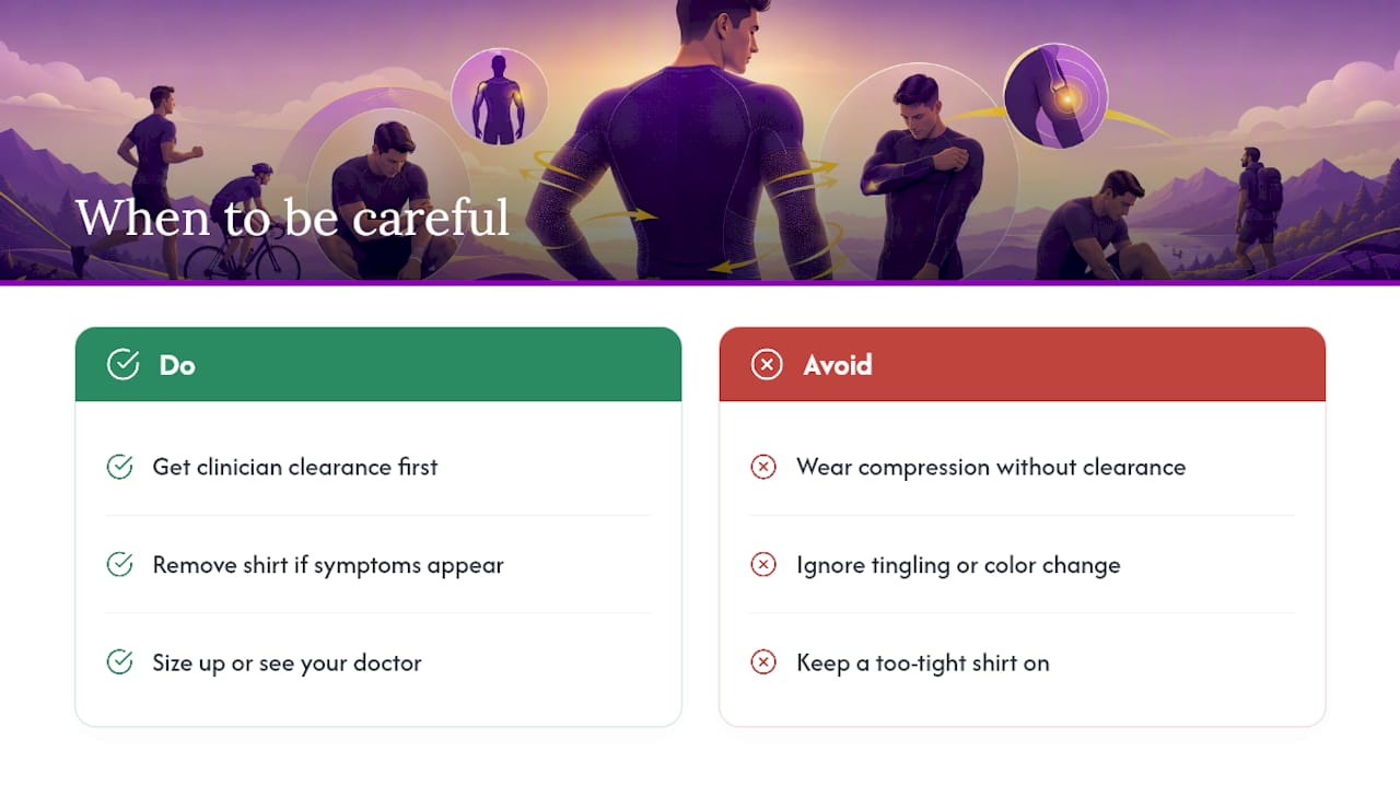 Who Should Be Careful With Compression Wear — overview diagram