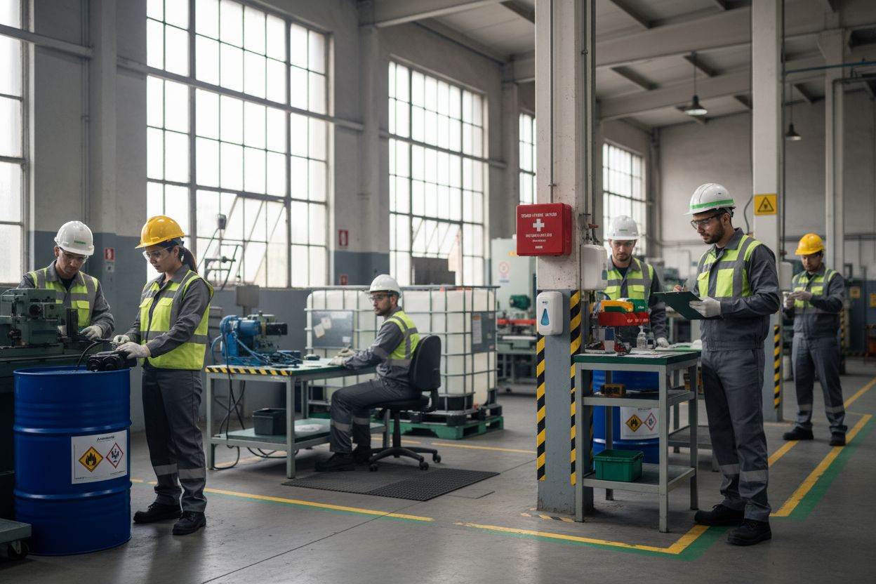 säkerhet fabrik arbetsmiljö