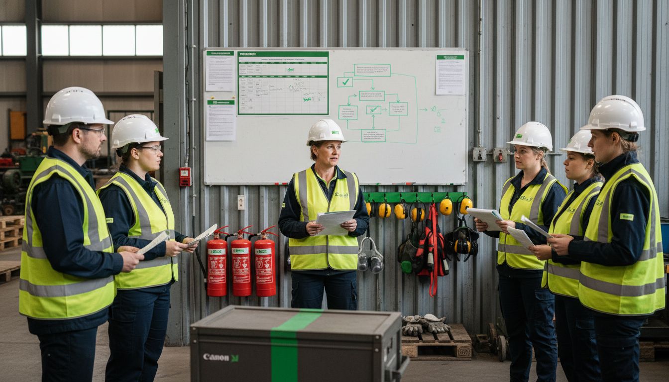 säkerhetsmöte industri team