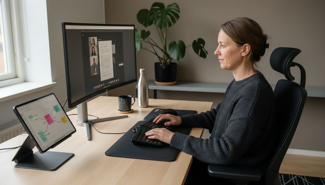 ergonomiskt hemmakontor