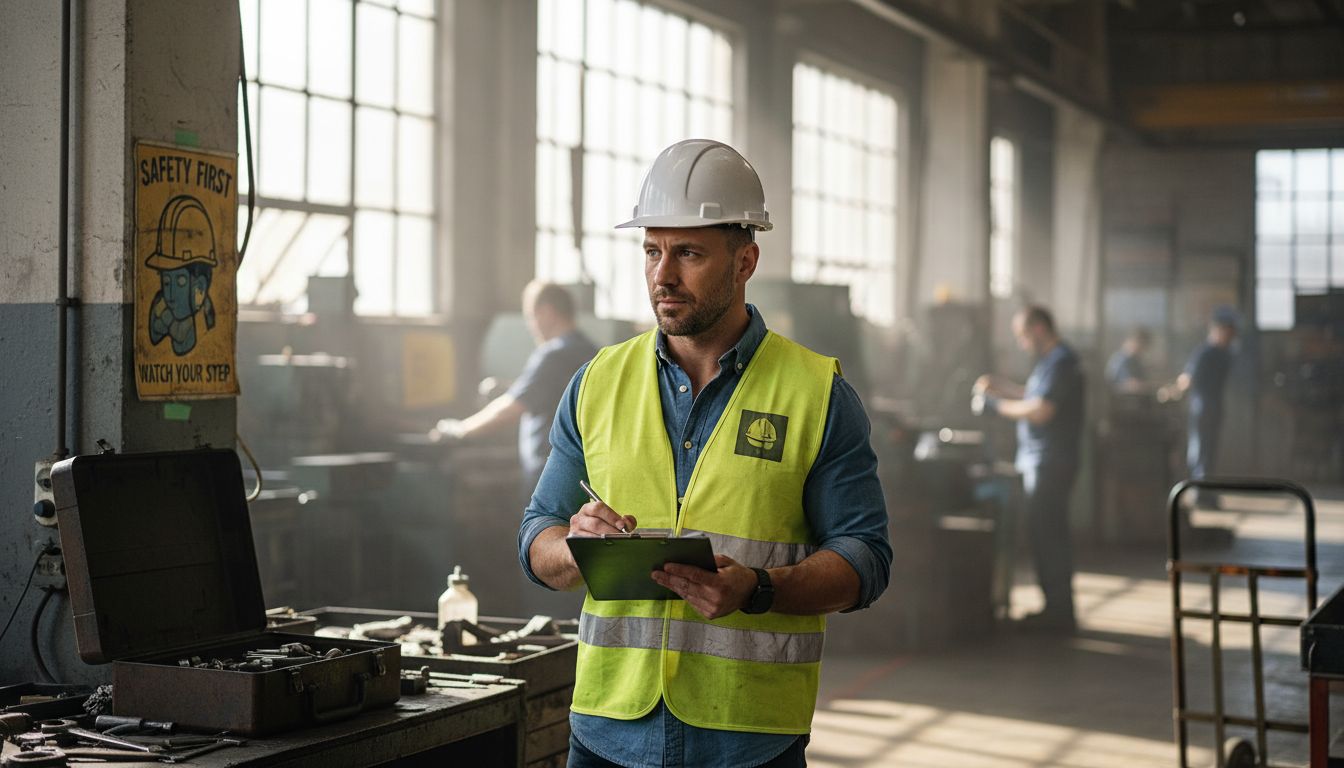 Safety inspector notes risks on busy factory floor