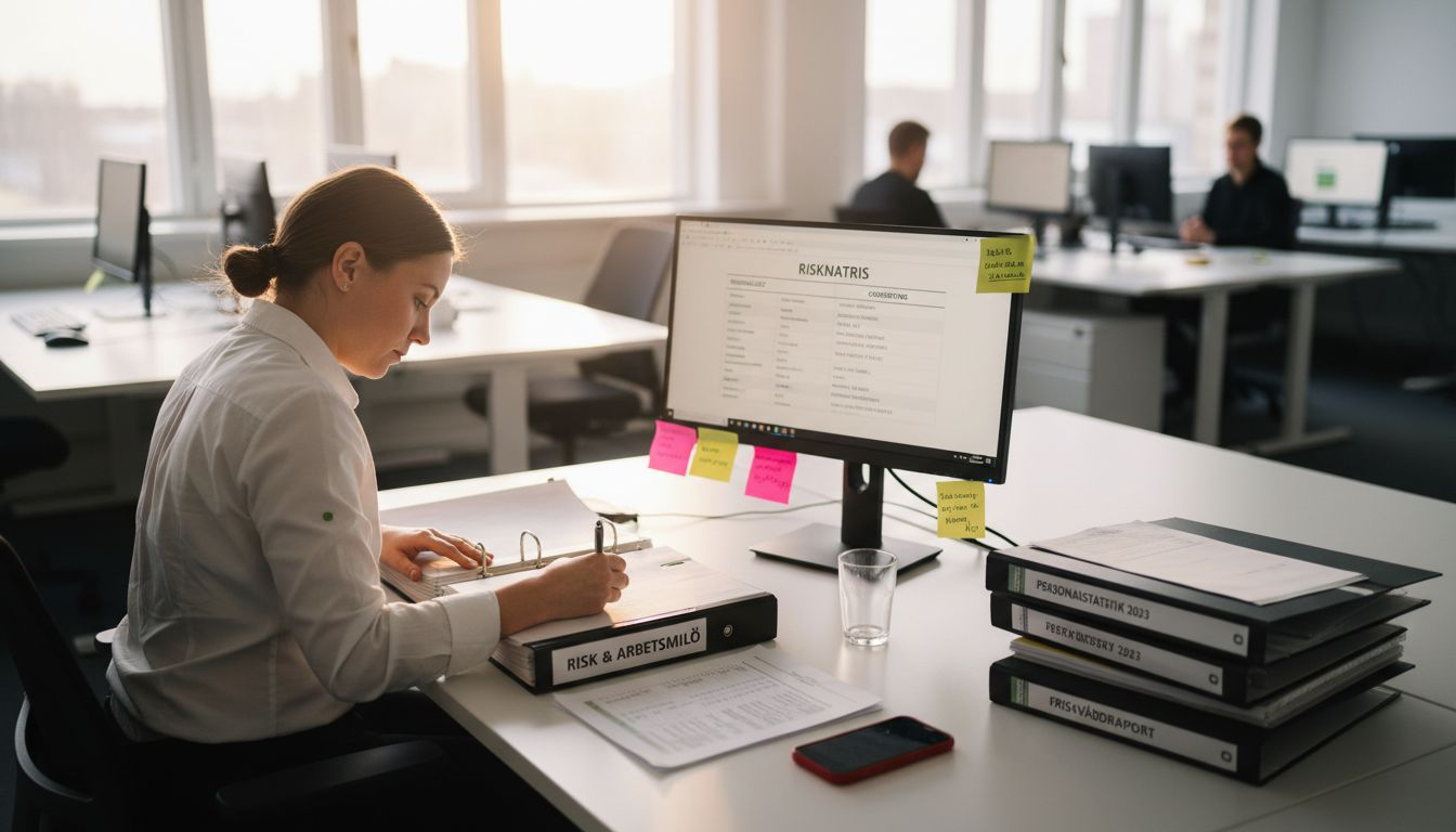 Som HR-specialist kartlägger och dokumenterar jag de risker som finns inom organisationen.