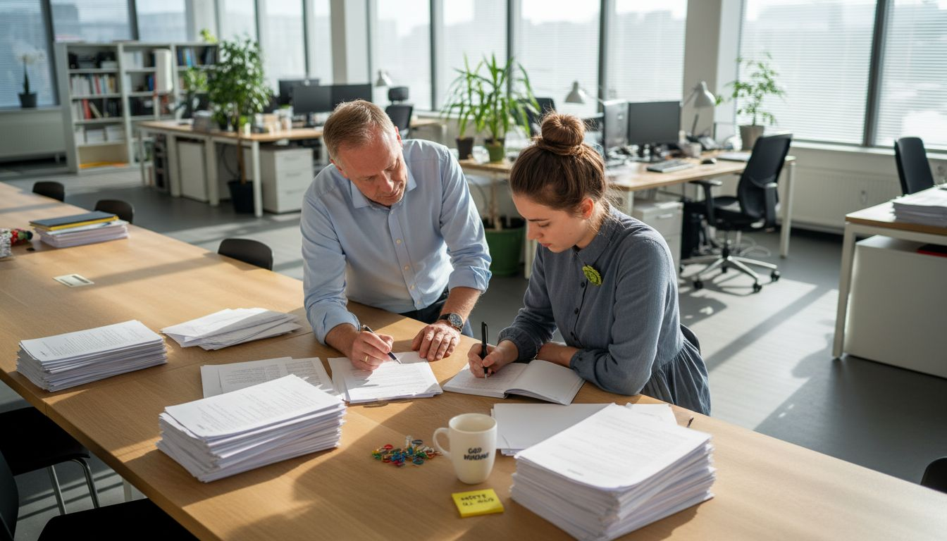 Två personer delar på ansvaret för arbetsmiljöfrågor.