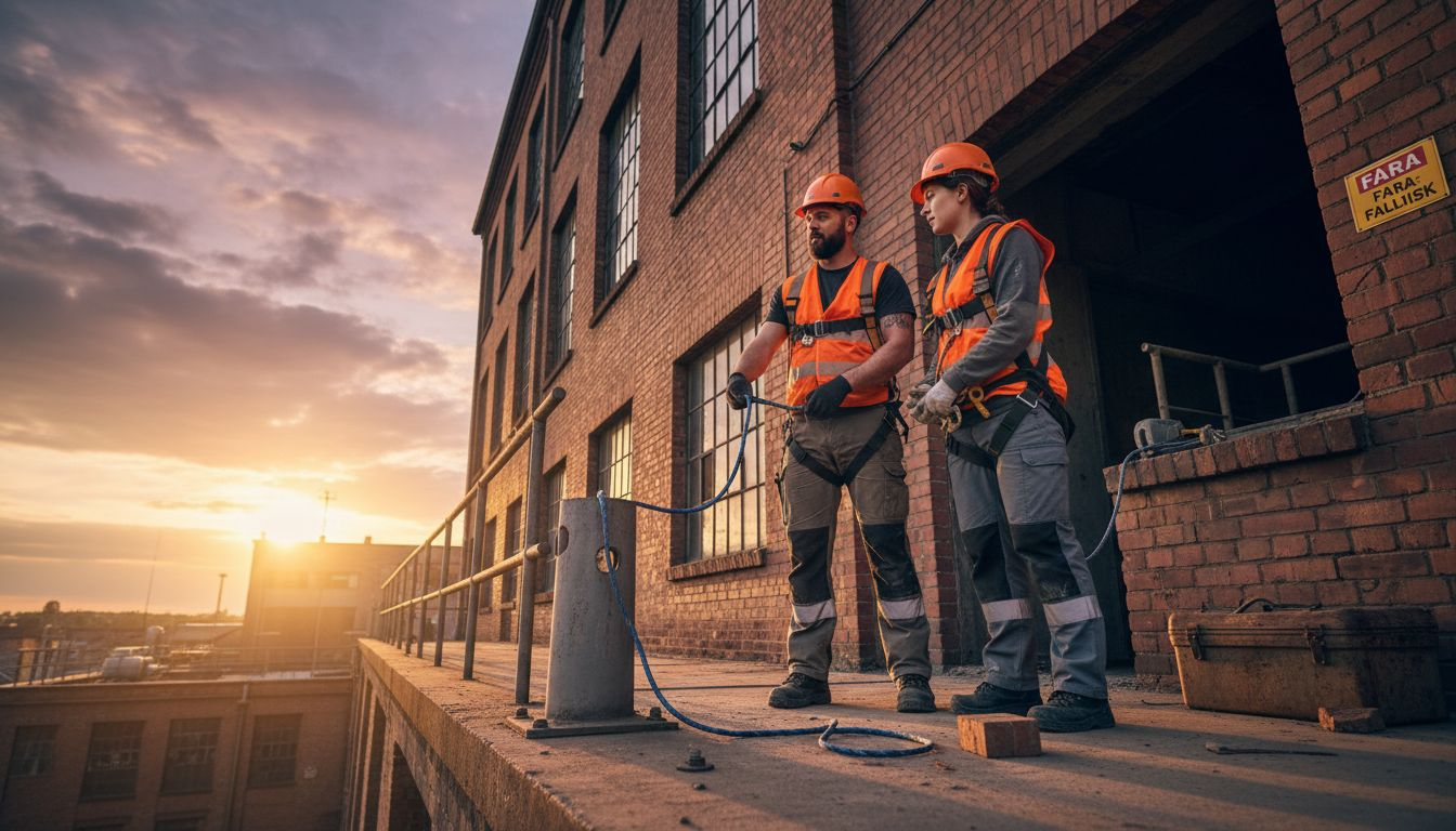 arbete på höjd säkerhet