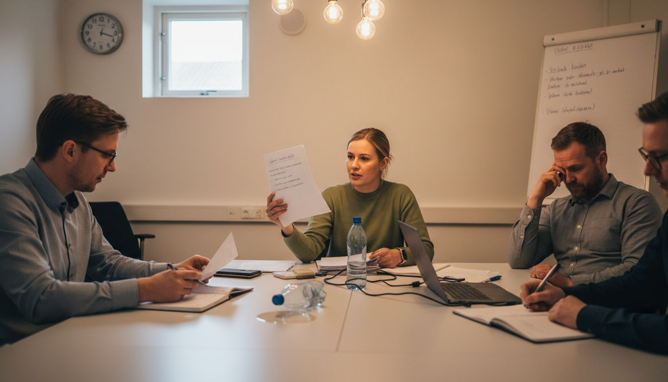 Arbetsmiljöträff med genomgång av dokument och öppna diskussioner