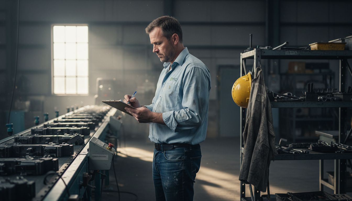 Vid löpande bandet antecknar man det som behövs under arbetets gång.