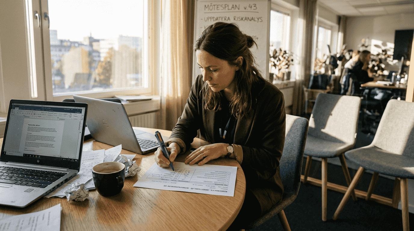 Så dokumenterar vi riskhantering vid rundabordssamtal