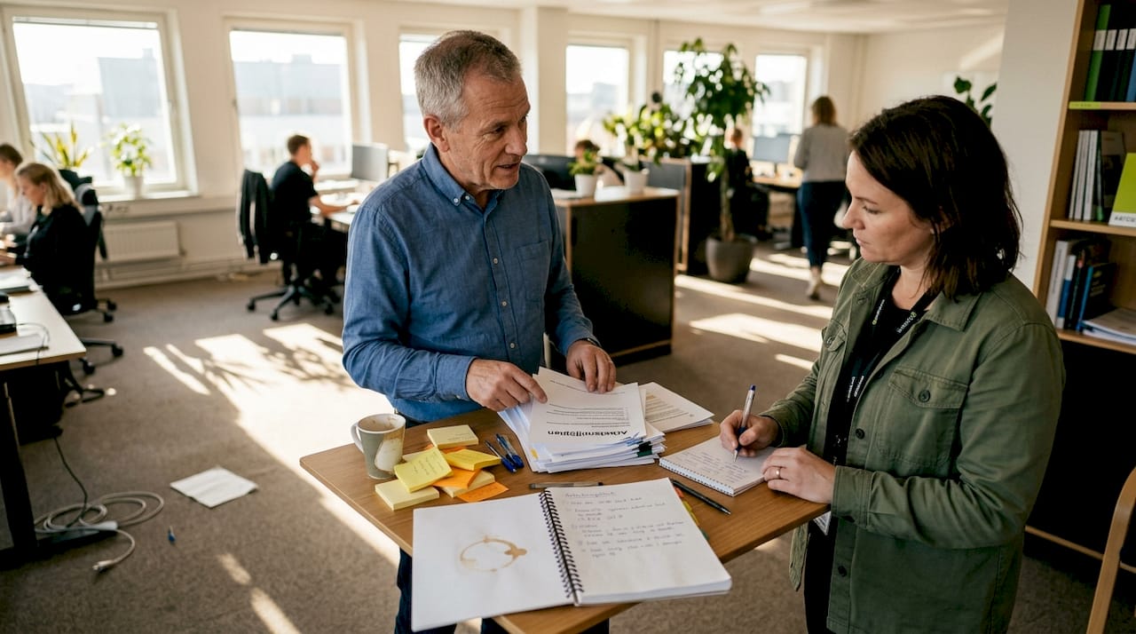 Chefen och skyddsombudet går igenom resursfrågan tillsammans