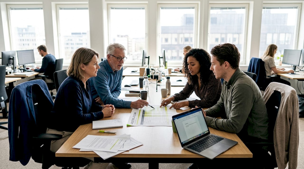 Samtal om beredskap och rutiner på kontoret