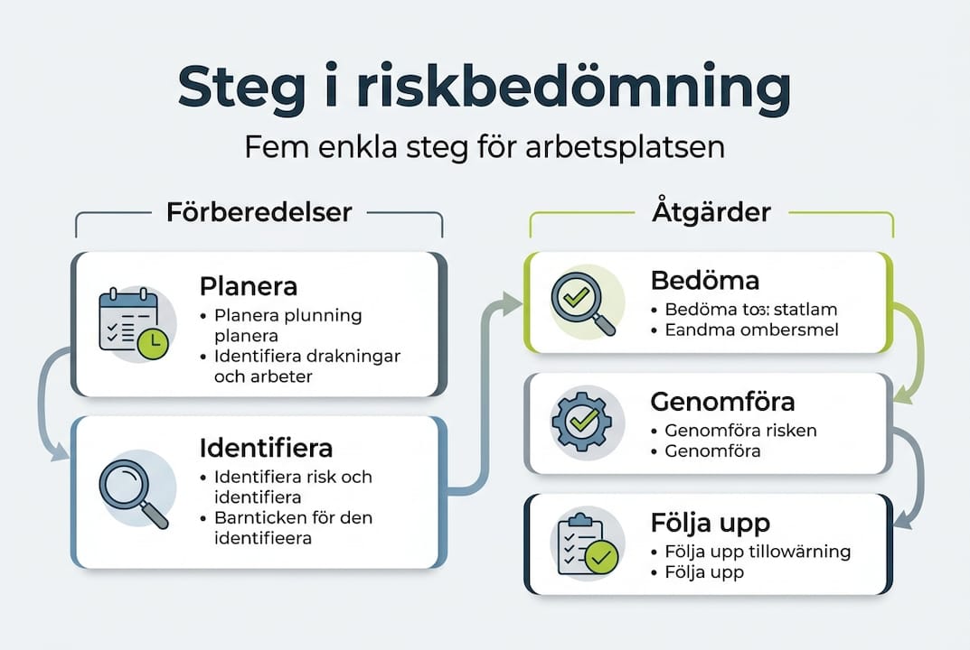 Grafisk guide: Så gör du en riskbedömning i fem steg
