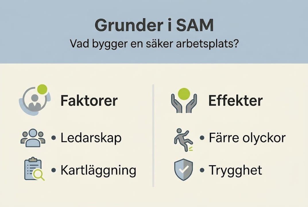 Illustration: Så fungerar det systematiska arbetsmiljöarbetet (SAM)