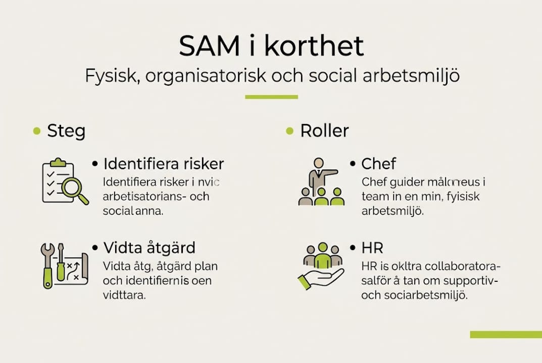 Översikt: Roller och ansvar inom SAM och arbetsmiljö