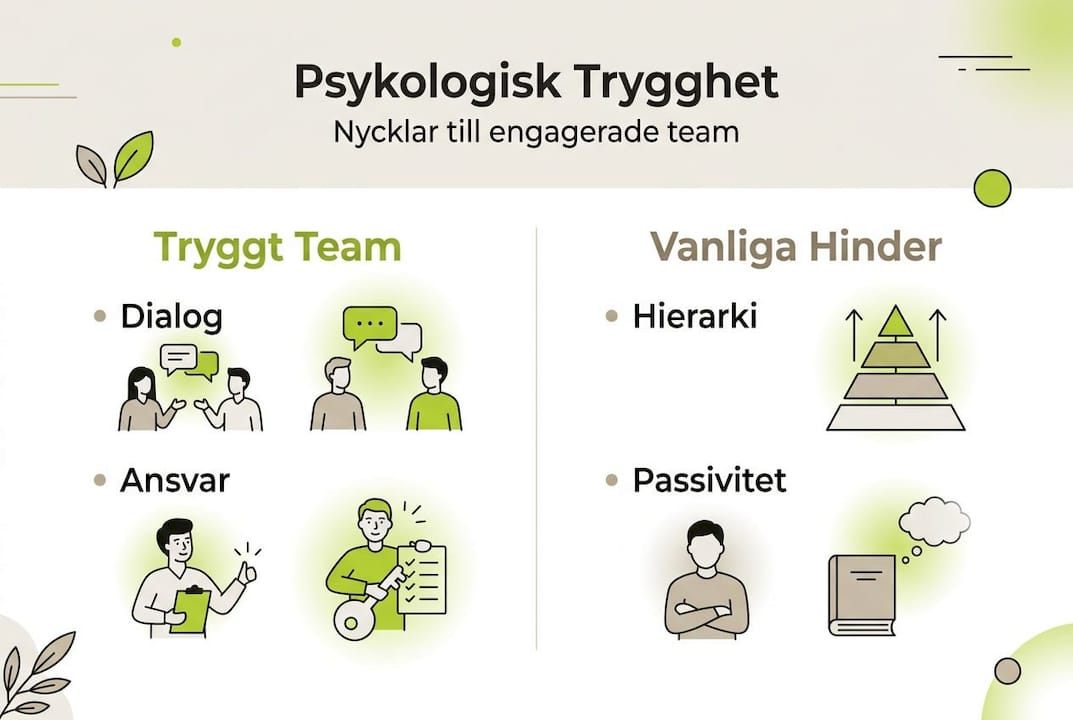 Illustration: Viktiga begrepp för psykologisk trygghet