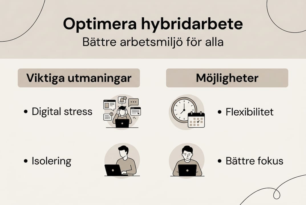 Så här påverkar hybridarbete oss – en översikt över utmaningar och möjligheter