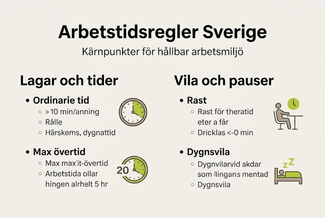 Grafisk översikt: Så fungerar arbetstidsregler i Sverige