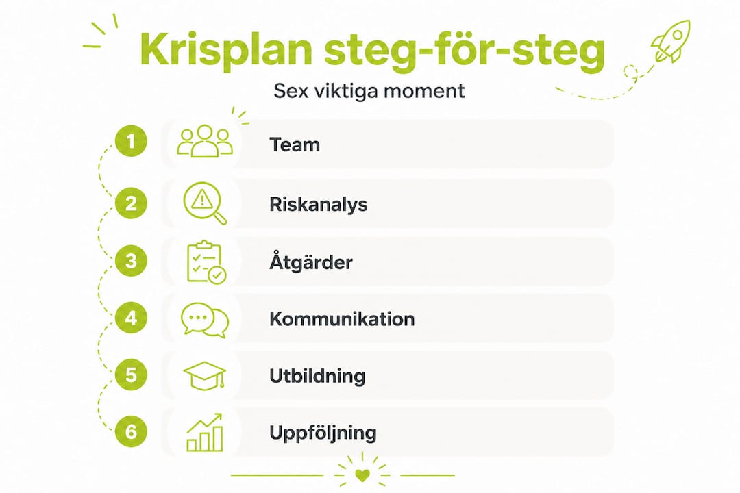 Infografik: Sex smarta steg till en effektiv krisplan