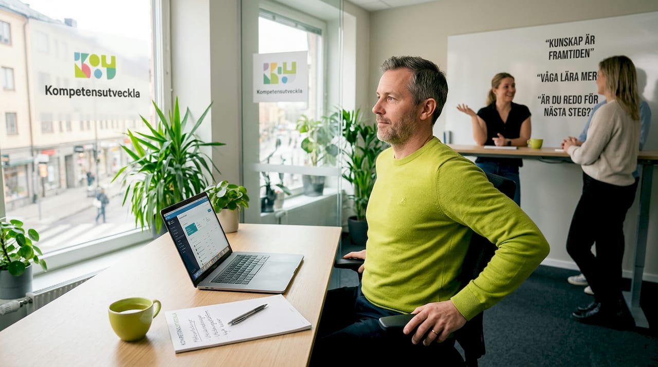 Personal som trivs och mår bra i en ergonomiskt utformad kontorsmiljö
