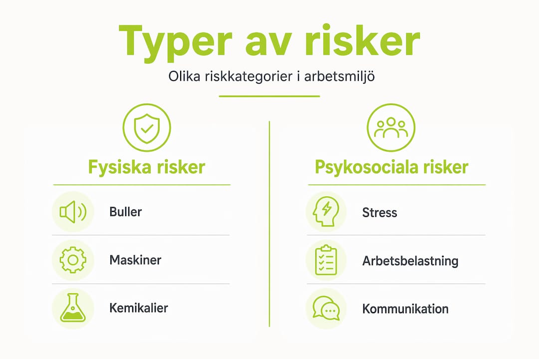 Grafisk översikt som visar två centrala typer av risker