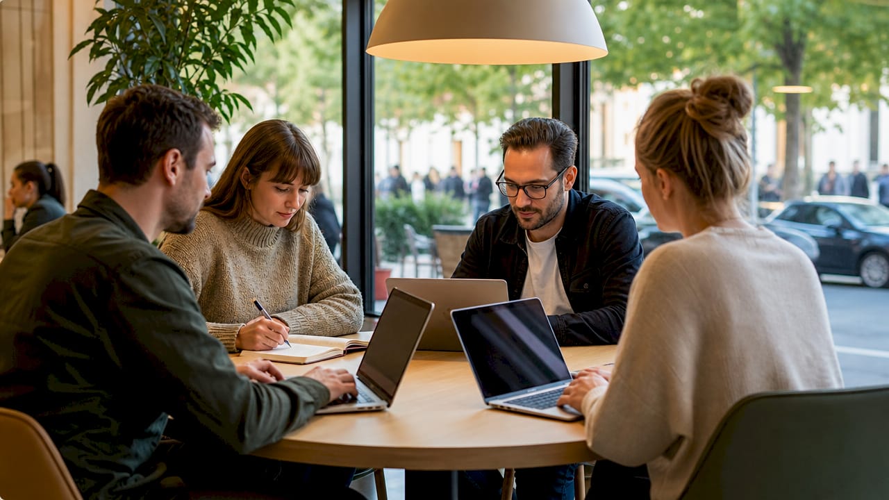 Arbetsgruppen samlar idéer kring digitala lösningar för distansundervisning.