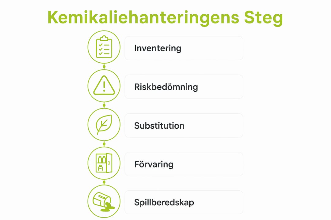 Grafisk guide: Så hanterar du kemikalier och gör en säkerhetsbedömning steg för steg