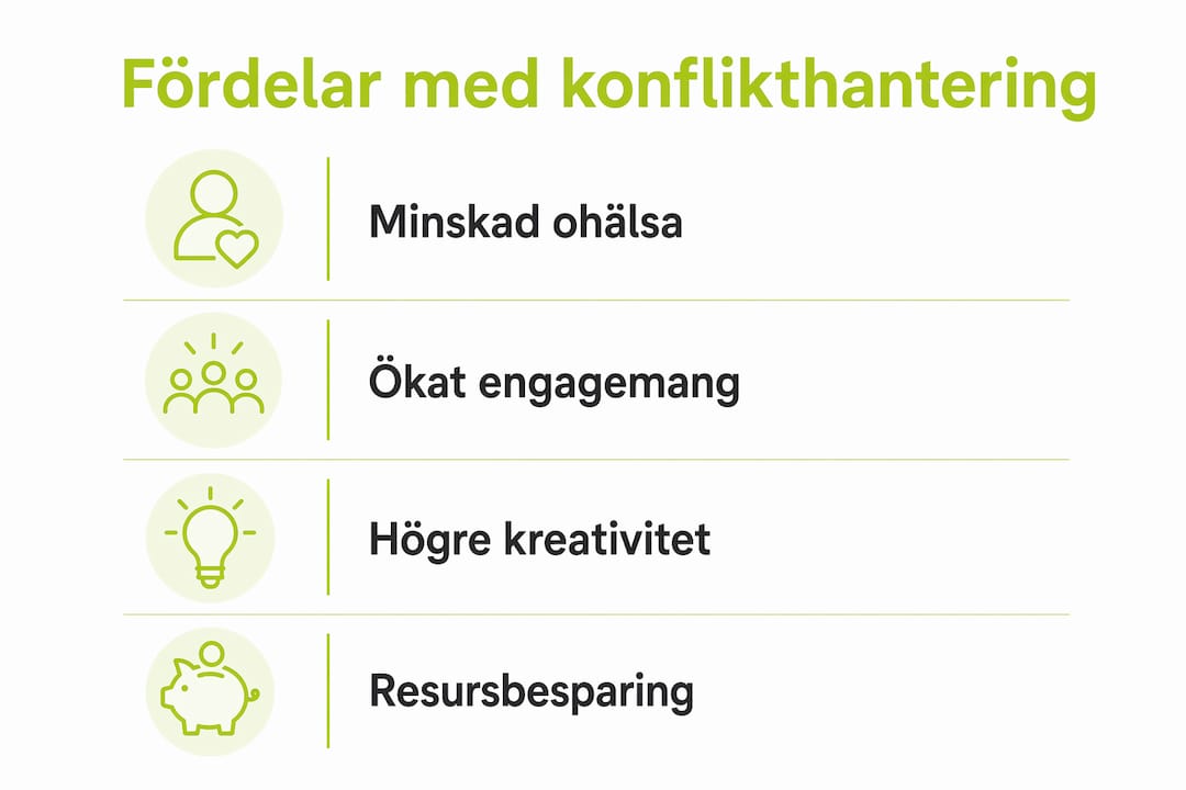 Infografik: Därför är effektiv konflikthantering viktigt på arbetsplatsen