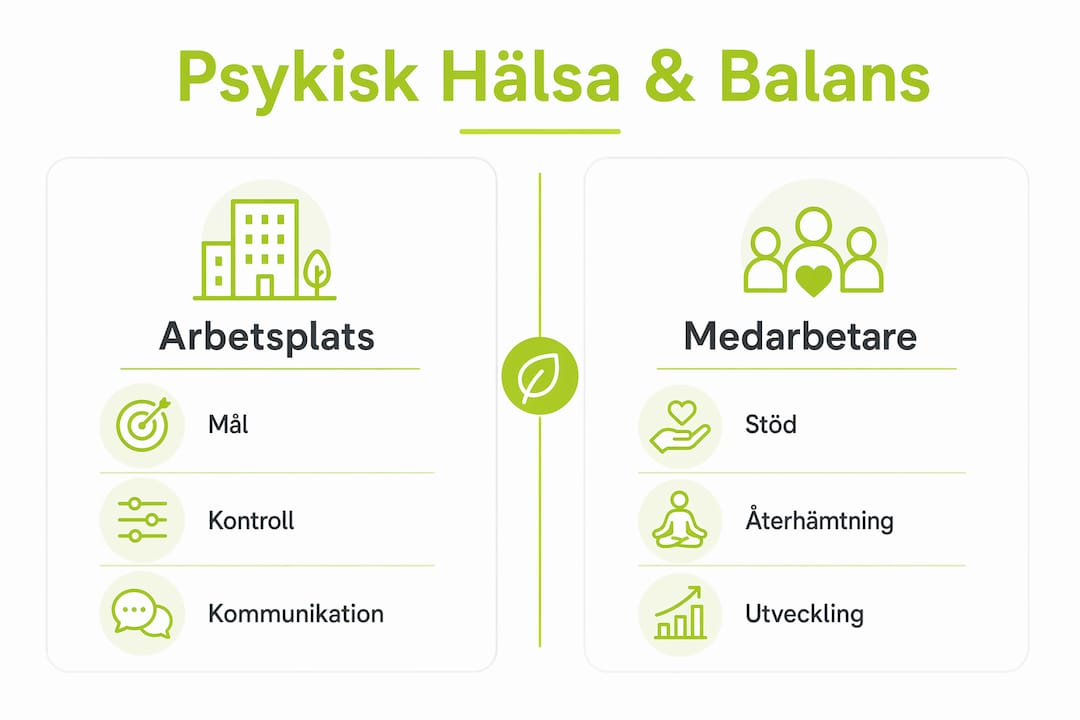 Översikt: Viktiga faktorer för psykiskt välmående och balans i arbetslivet