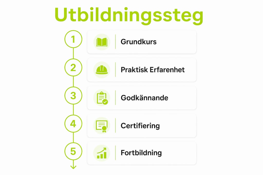 Så här ser utbildningsvägen ut för att bli besiktningsman – en översikt i infografik