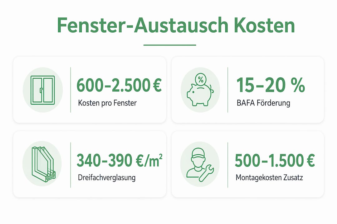 Grafik: Was kostet der Fenstertausch 2026 und welche Fördermöglichkeiten gibt es?