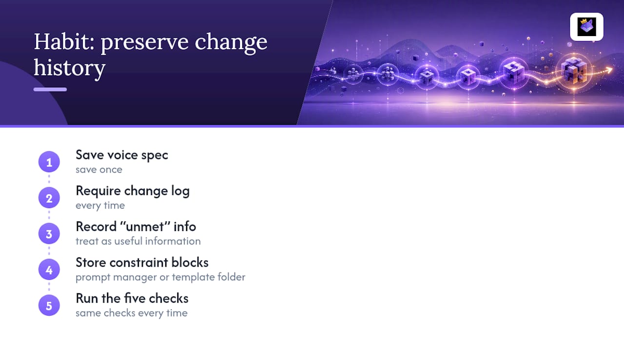 Why the Change Log Matters More Than the Rewrite Itself — overview diagram