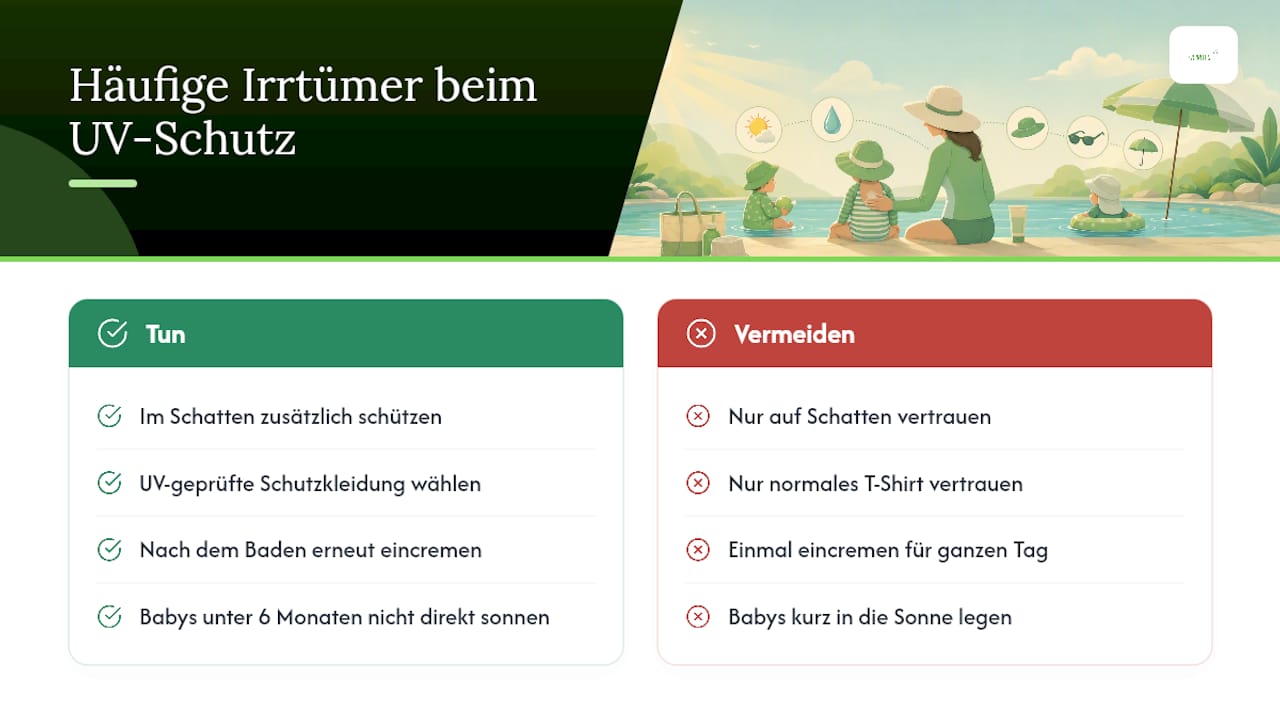 Häufige Irrtümer beim UV-Schutz von Babys am Wasser — overview diagram