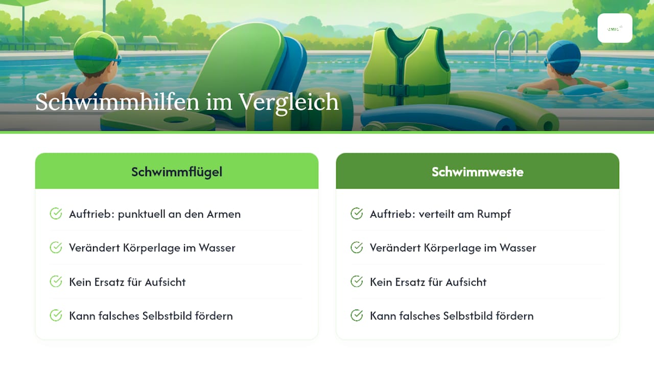 Vergleich zwischen Schwimmflügeln und Schwimmweste