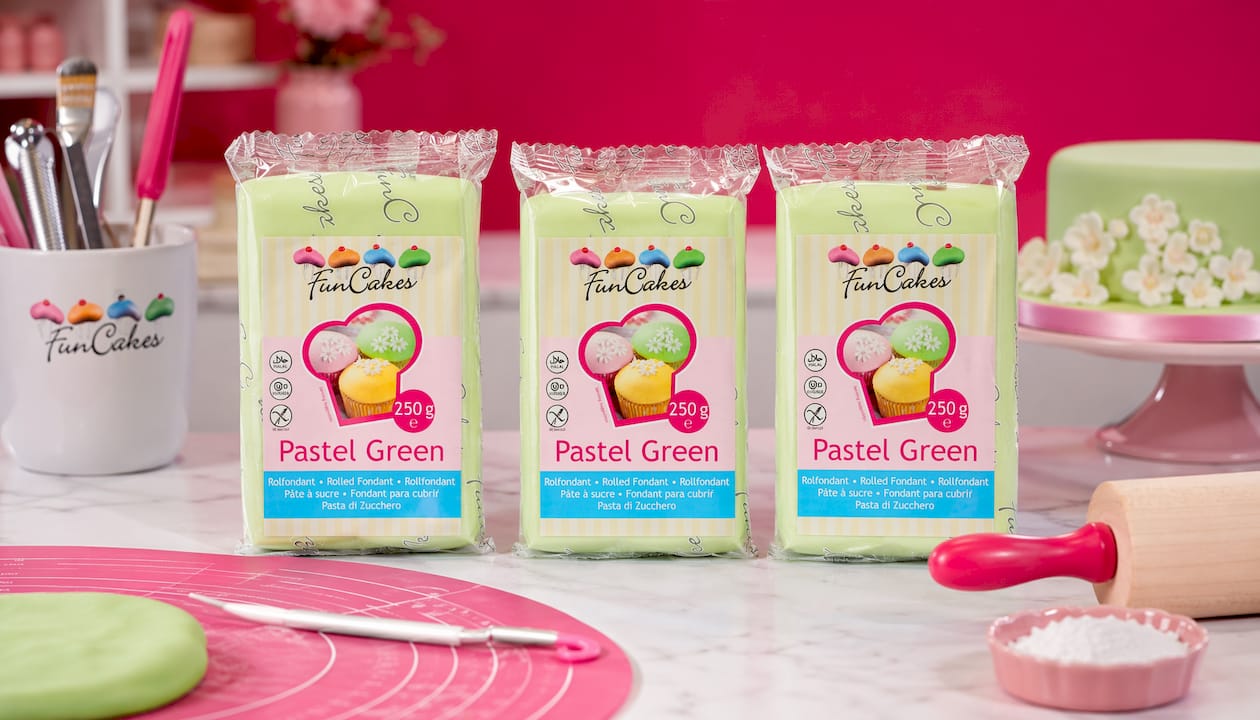 Funcakes Fondant Pastellgrün, 250g